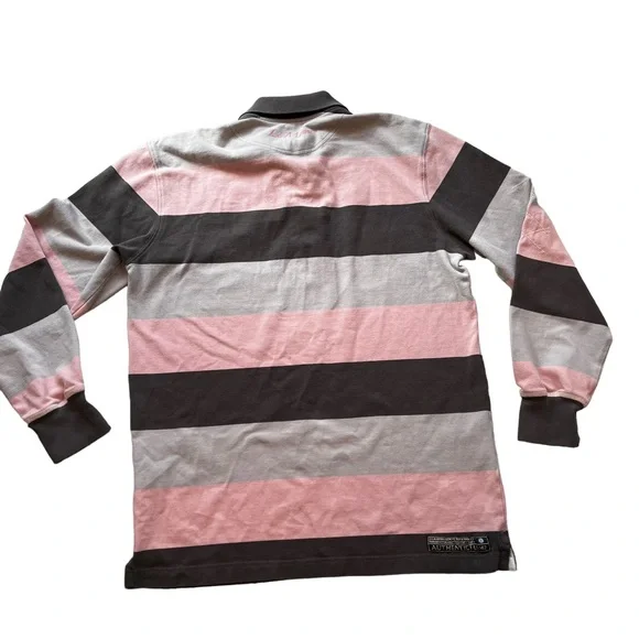 Men’s Authentic La Martina Striped Argentino Long Sleeve Polo Shirt